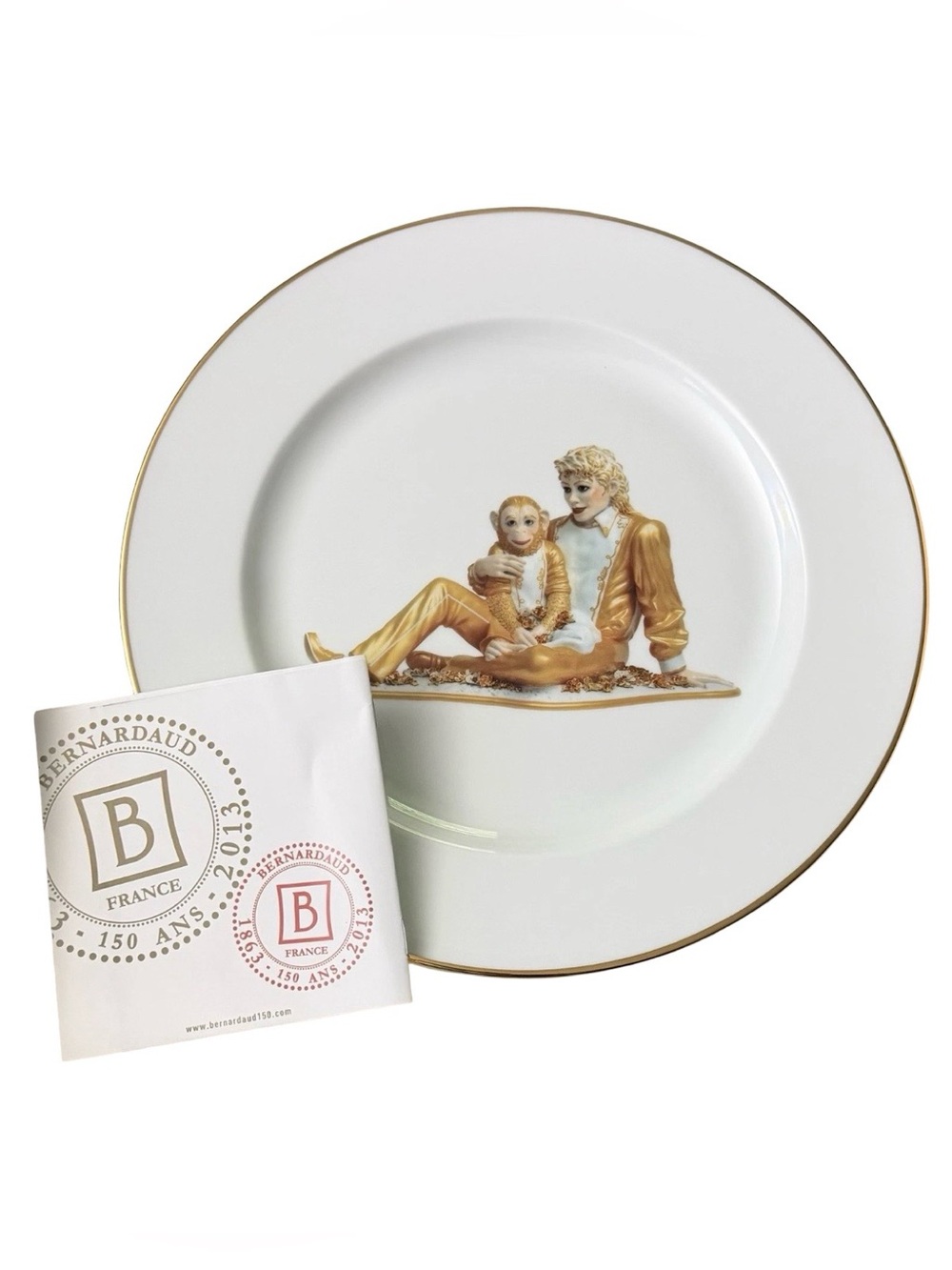 JEFF KOONS Michael Jackson + Bubbles Ltd. Ed. Porcelain Plate